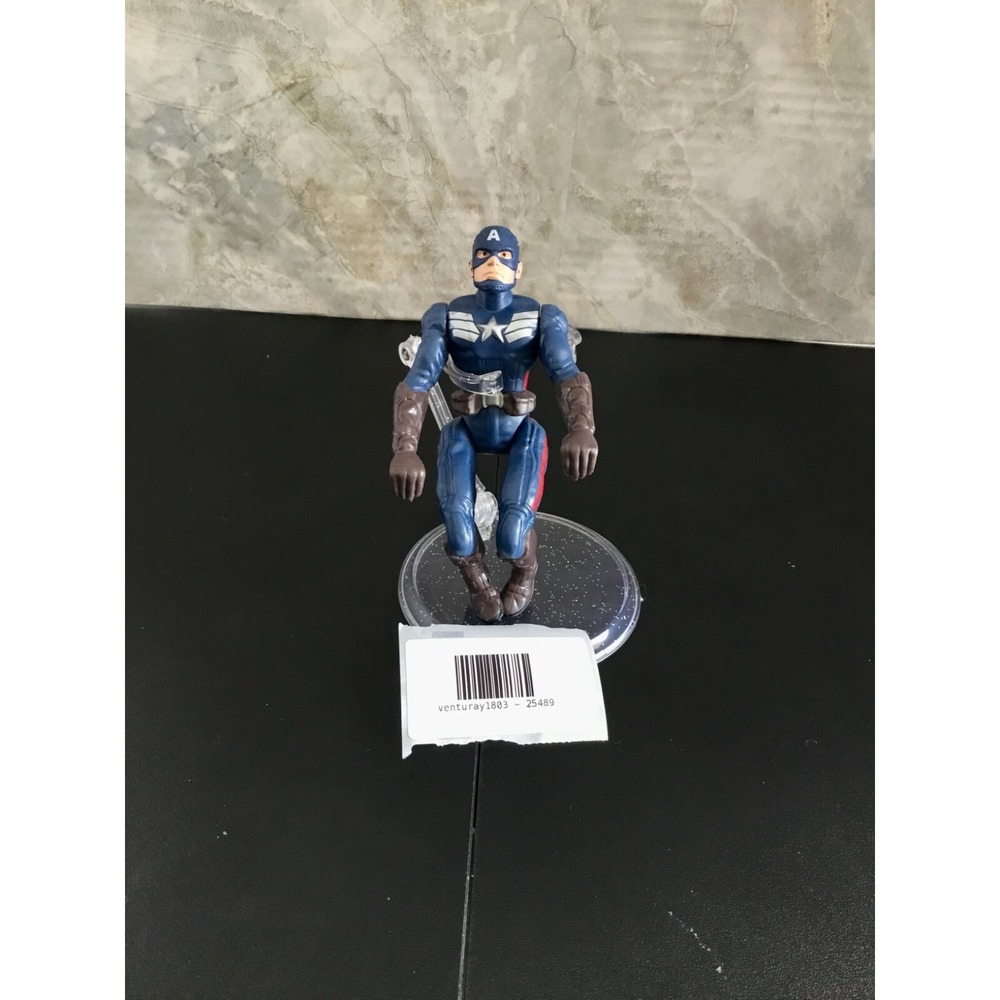 Marvel Captain America 2013 Action Figure Sitting Stance Missing Shield
